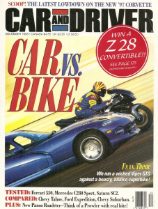 CAR & DRIVER 1996 DEC - VETTES, SALEEN,VIPER,MARANELLO